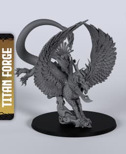 Great Kirin - With Free Dragon Warhammer - 5e DnD Inspired for RPG and Wargamers 3d model