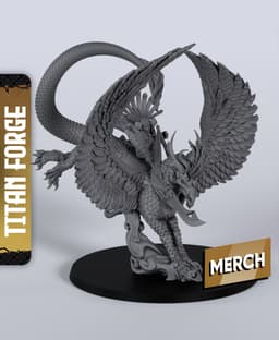 Great Kirin - With Free Dragon Warhammer - 5e DnD Inspired for RPG and Wargamers 3d model