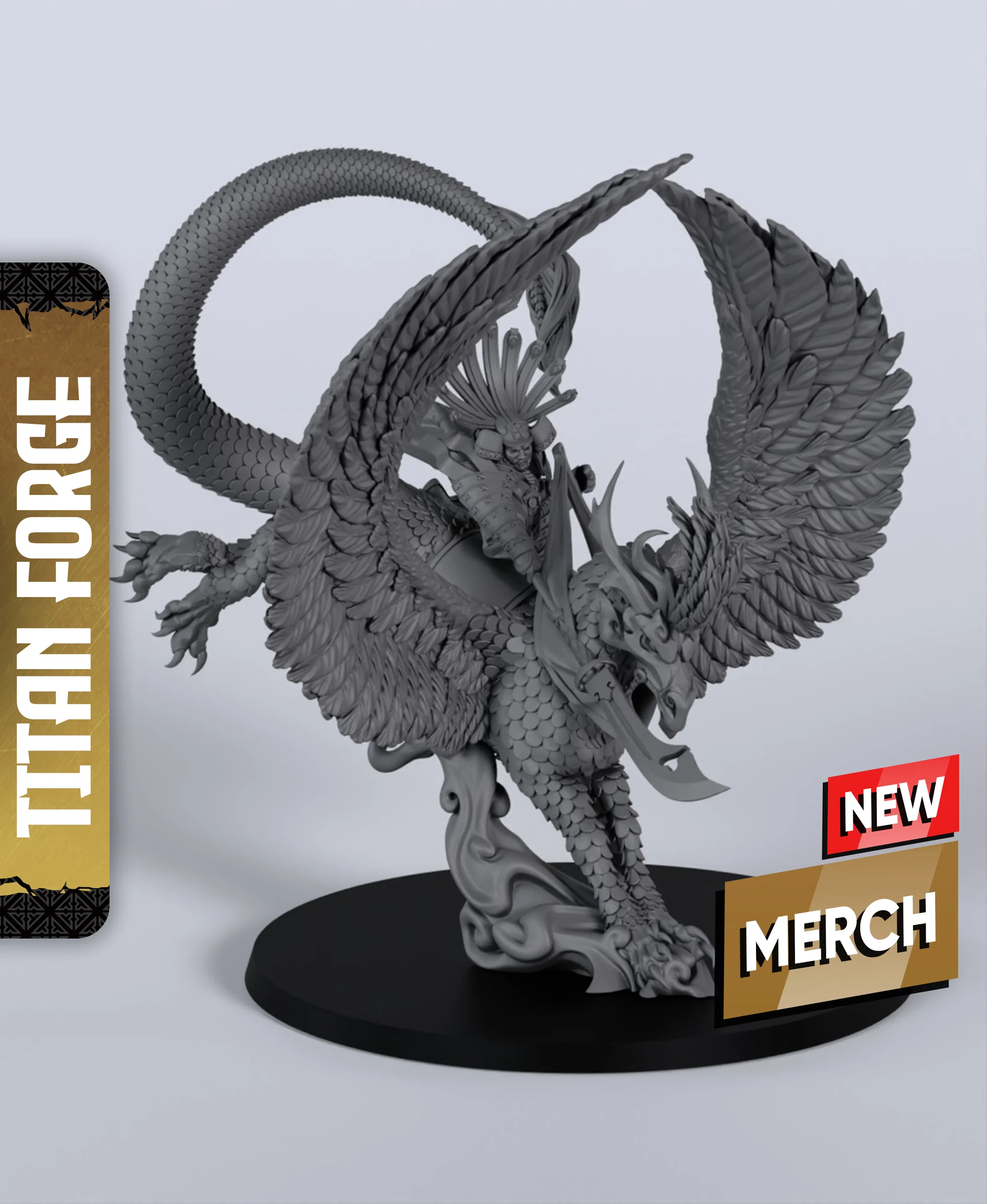Great Kirin - With Free Dragon Warhammer - 5e DnD Inspired for RPG and Wargamers 3d model