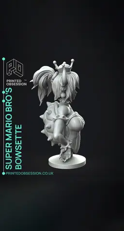 Bowsette - Super Mario Bro's - Fan Art 3d model