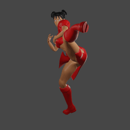 Street Fighter-Inspired Martial Artist 3d model