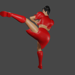 Street Fighter-Inspired Martial Artist 3d model