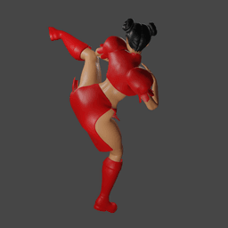 Street Fighter-Inspired Martial Artist 3d model