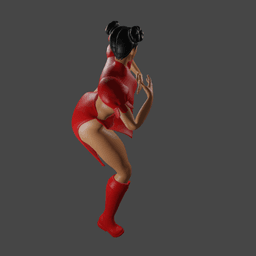 Street Fighter-Inspired Martial Artist 3d model