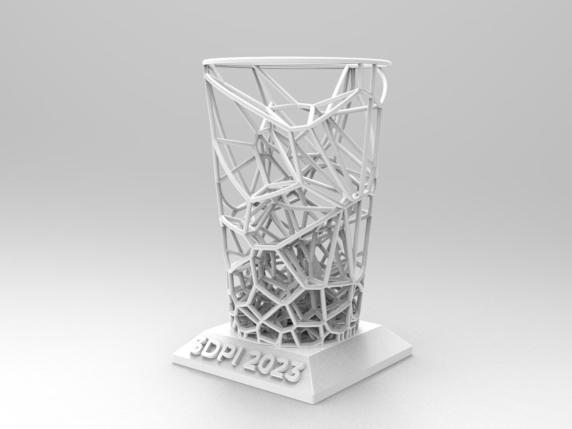 Voronoi Gradient Trophy Round  3d model