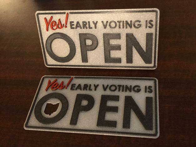 Early Voting Sign 3d model