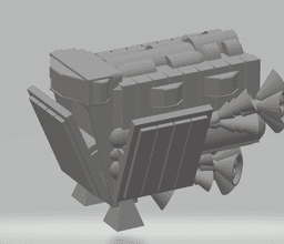 FHW: Space Tugboat concept for Beacon of doom game 3d model