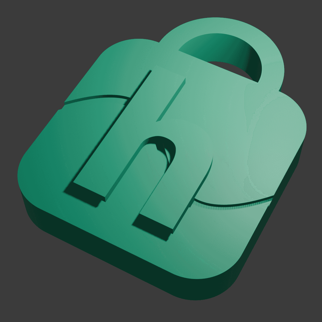 Nintendo Homebrew Discord Logo Keychain 3d model