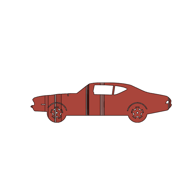 Chevelle 68 3D Car Flip Art Desk Display 3d model