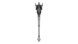 Crescent Horn Warstaff 3d model