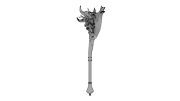 Crescent Horn Warstaff 3d model