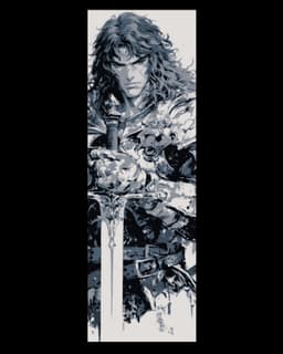 sketches of fantasy dungeon and dragons heroes - Set of bookmarks 3d model