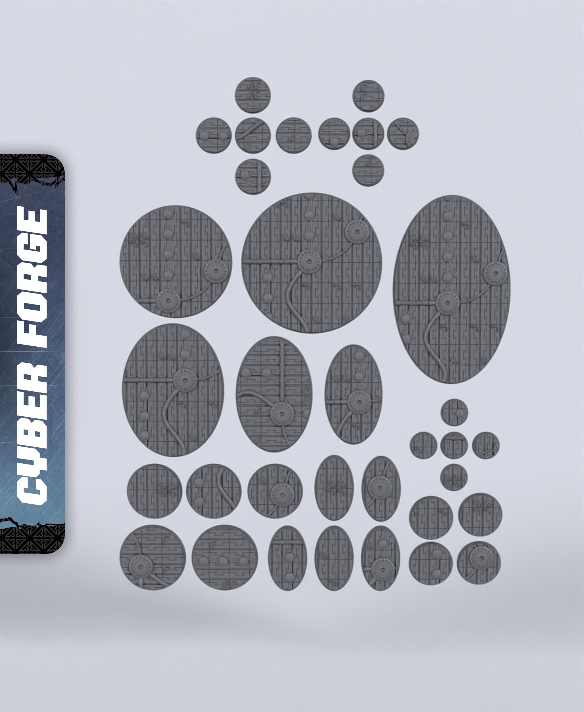 Energy Crisis Bases - With Free Cyberpunk - Sci-Fi Gift Ideas for RPG and Wargamers 3d model