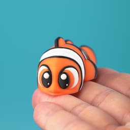 Clownfish - Flexi Articulated and Print in Place Keychain 3d model