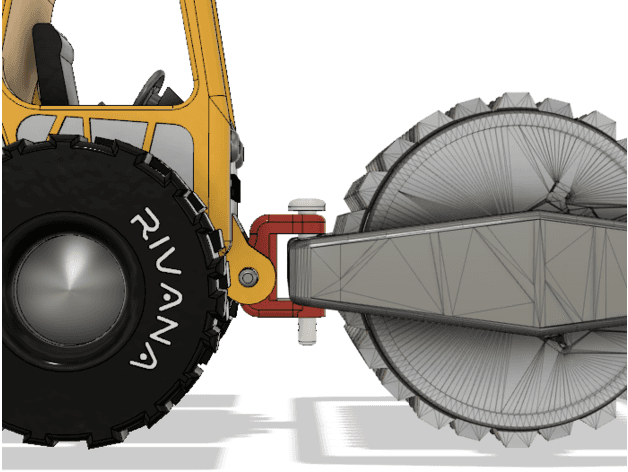 Yellow Bulldozer with Rollers ( Adapter Conversion) 3d model