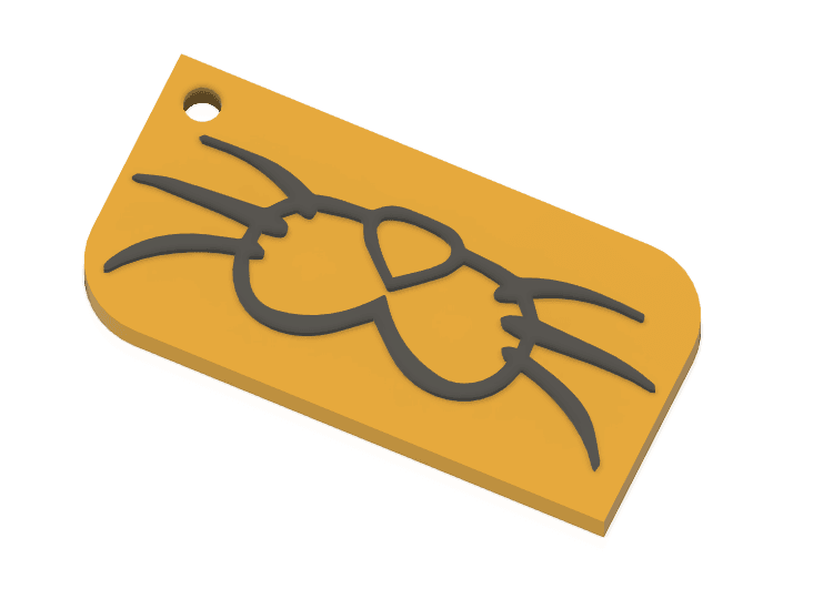 Keychain: Whiskers I 3d model