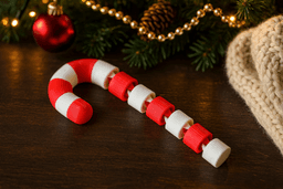 Flexi Christmas - Articulated Candy Cane Toy 3d model