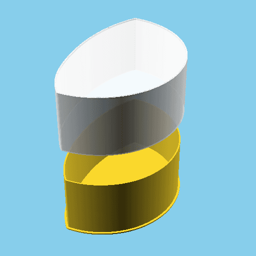 Moon phase 10, nestable box (v1) 3d model
