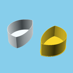 Moon phase 10, nestable box (v1) 3d model