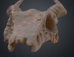 Shaman Skull with Horns 3d model