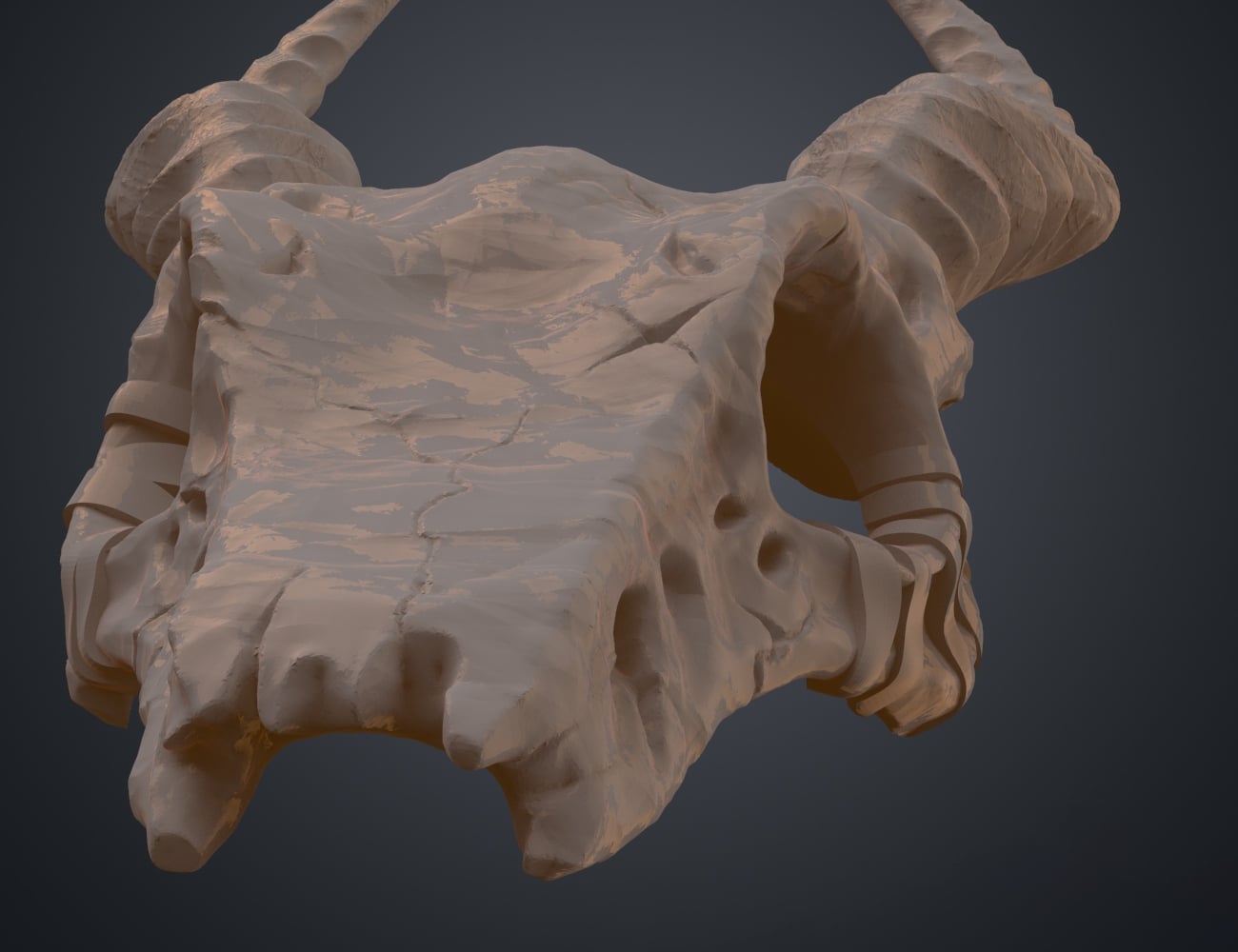 Shaman Skull with Horns 3d model