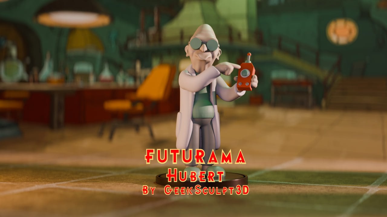 Futurama Professor Hubert Farnsworth Figurine 3d model