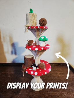 Tiered Toadstool Display Stand!!! 3d model