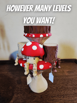 Tiered Toadstool Display Stand!!! 3d model