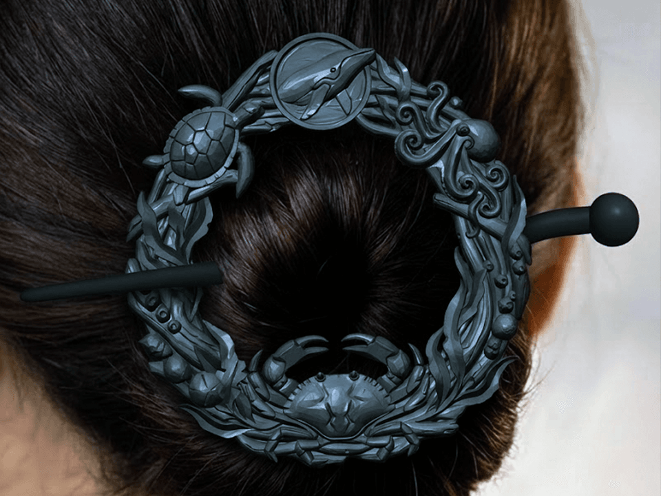 Hair_Brooch_003.3mf 3d model