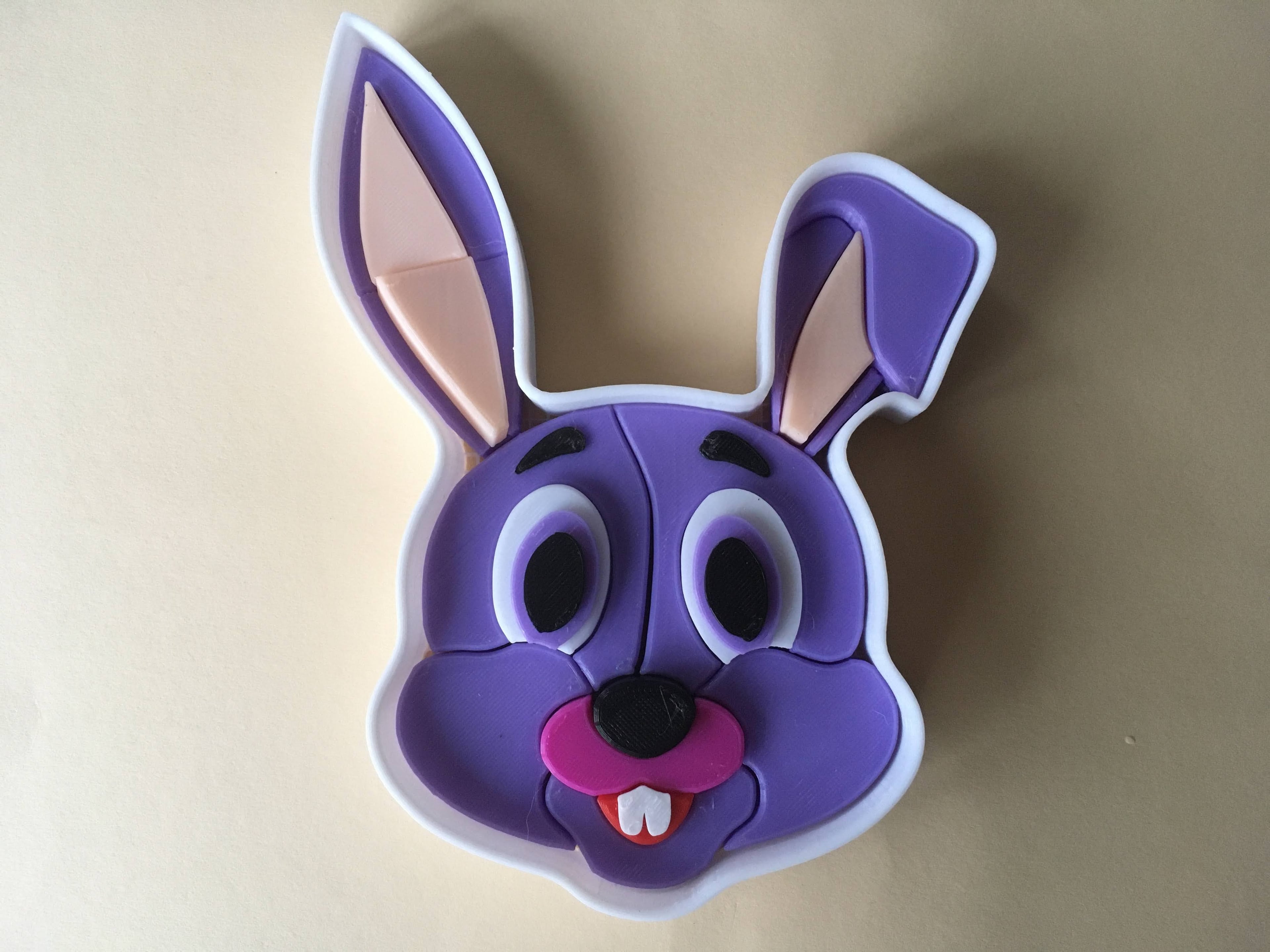 3D puzzle - Rabbit face 3d model