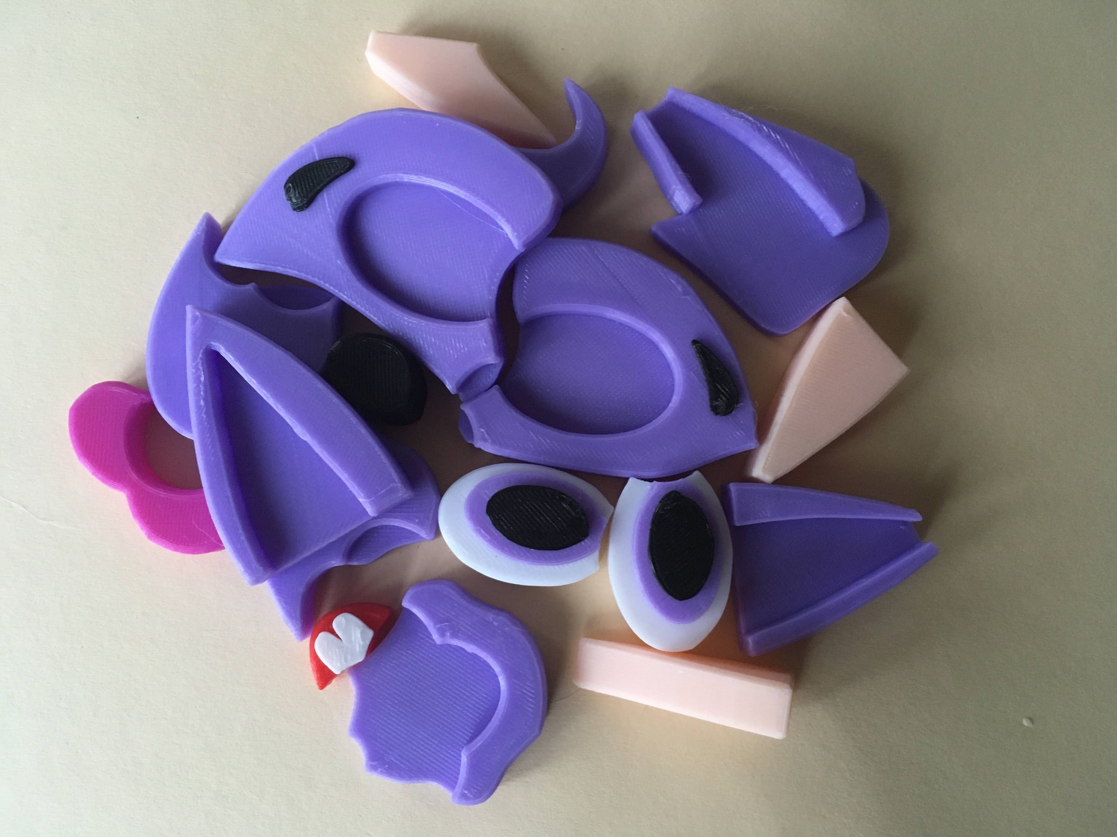 3D puzzle - Rabbit face 3d model