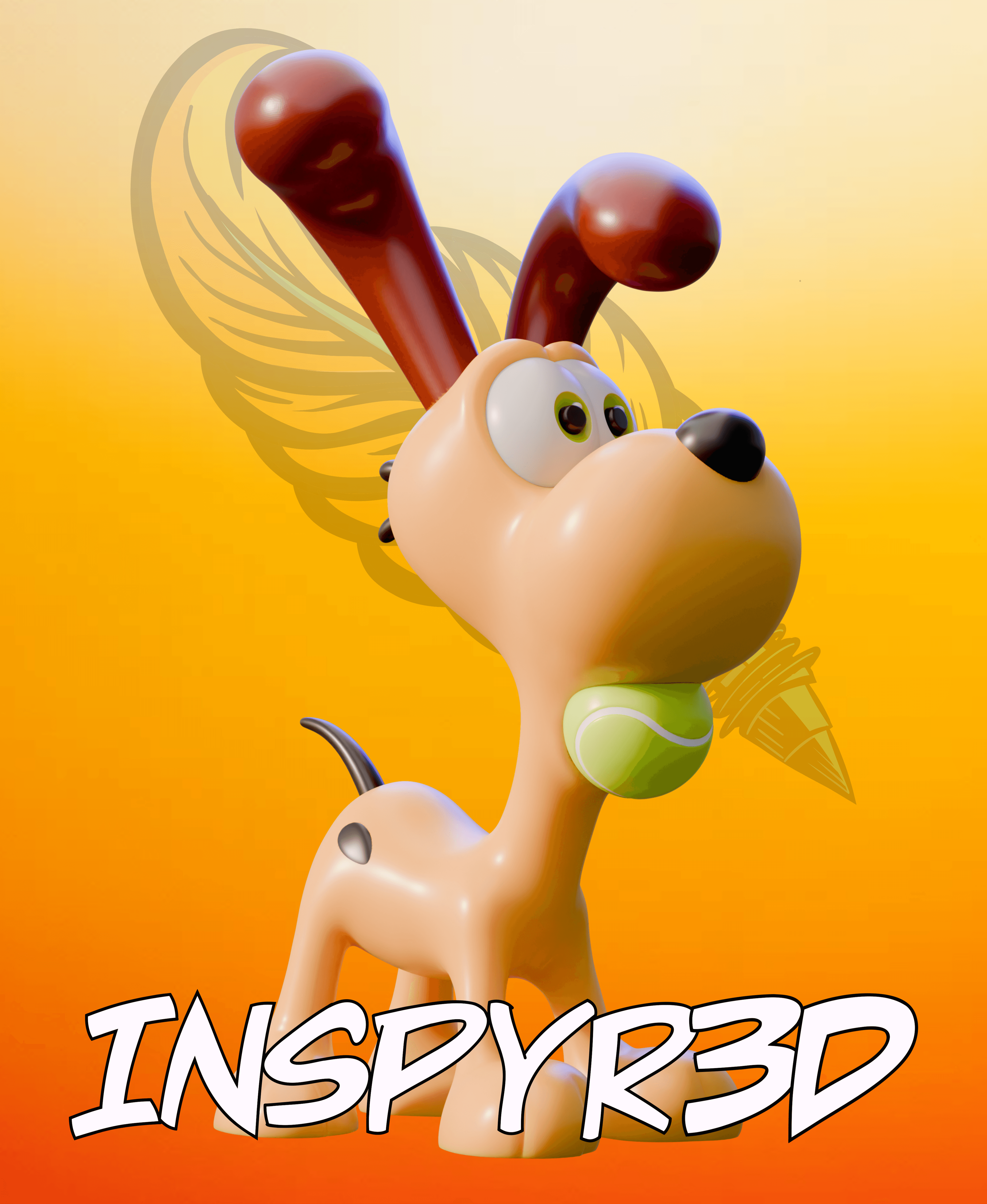 Odie 3d model