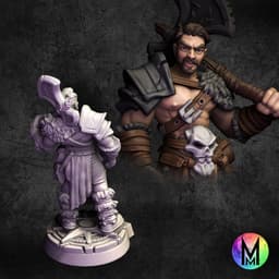 Brogan the Barbarian/ Fighter ( Male Barbarian with greataxe ) 3d model