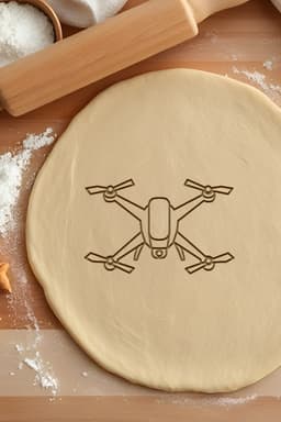 Drone Cookie Cutter, Biscuit Cutter 3d model