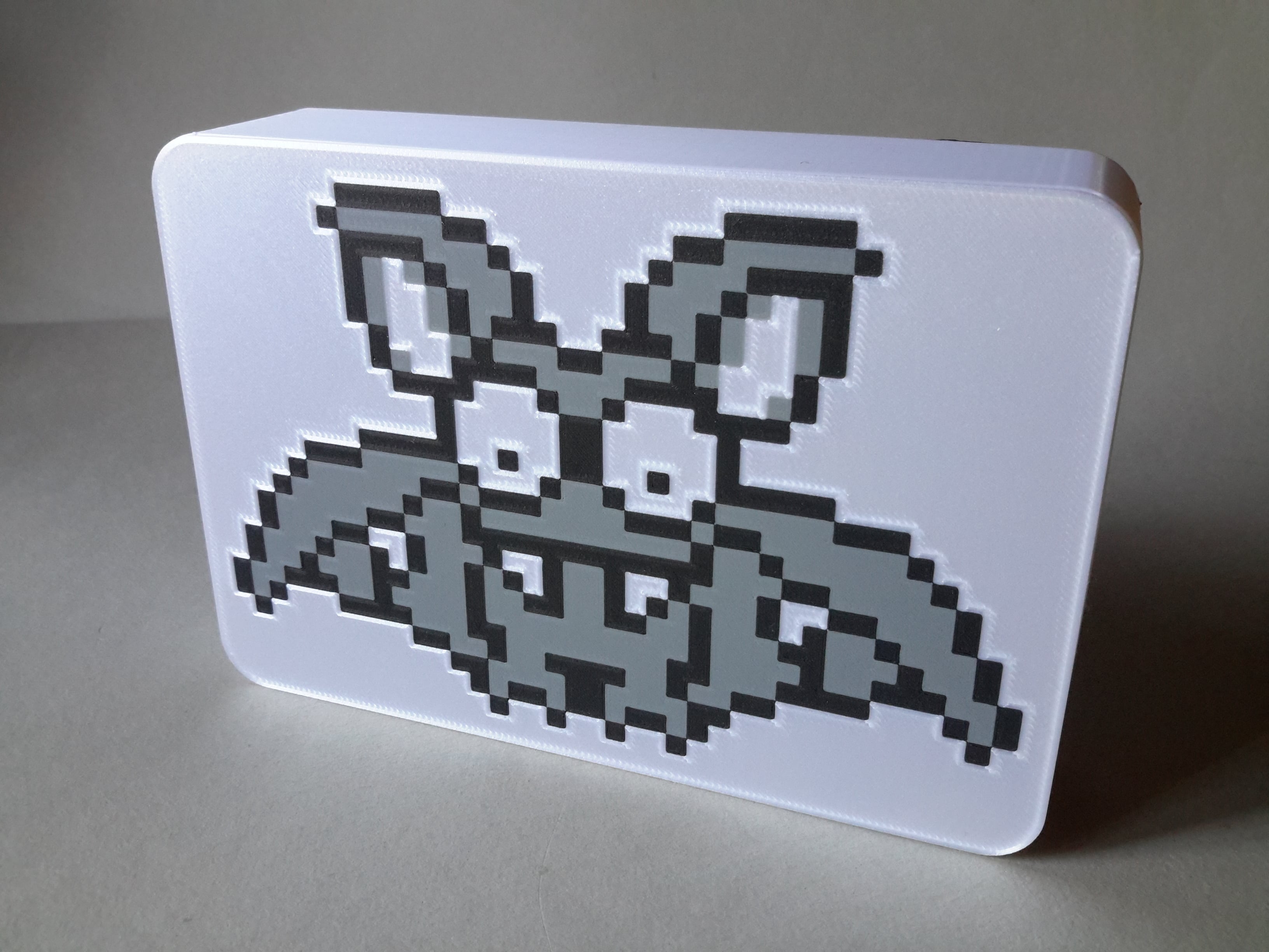 Bomb-Bat - 05, multicolor pixel art nesting box 3d model