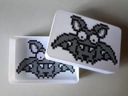 Bomb-Bat - 05, multicolor pixel art nesting box 3d model