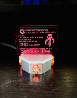 LED Display Stand for Acrylic Star Wars ID Cards 3d model
