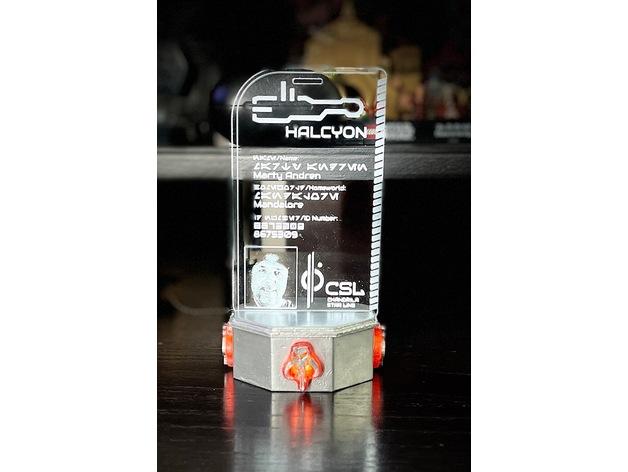 LED Display Stand for Acrylic Star Wars ID Cards 3d model