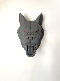 Wolf Head Wall Mounted / Headset Holder 3d model