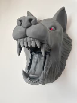 Wolf Head Wall Mounted / Headset Holder 3d model