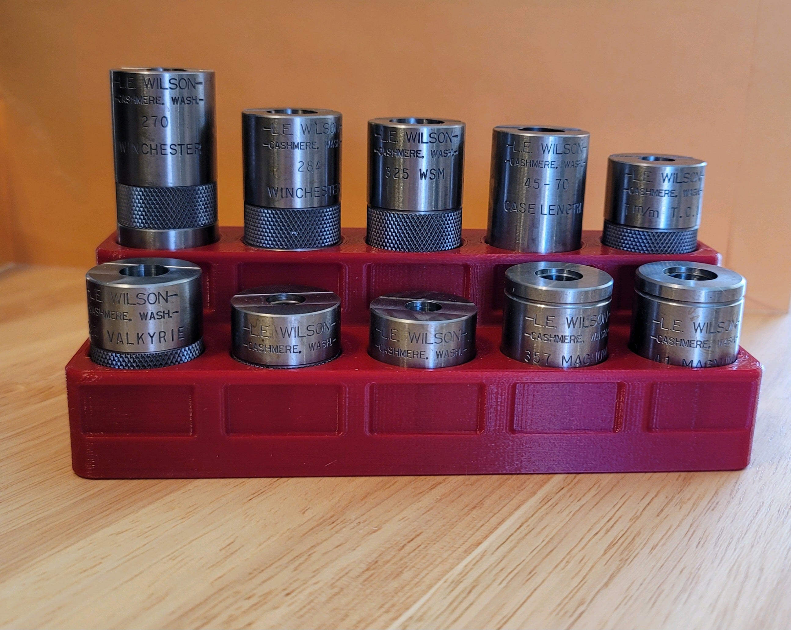 Case Gage Storage Rack for L.E. Wilson Gauges Bench Top Holder 3d model