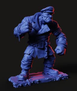 Brute Sailor STL | Figurine 3D Print | HighDetail 3d model