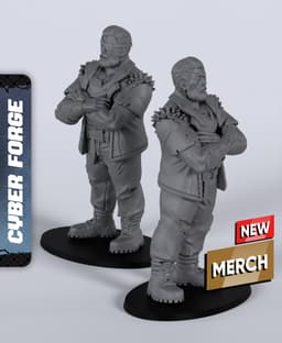 Bouncer - With Free Cyberpunk Warhammer - 40k Sci-Fi Gift Ideas for RPG and Wargamers 3d model