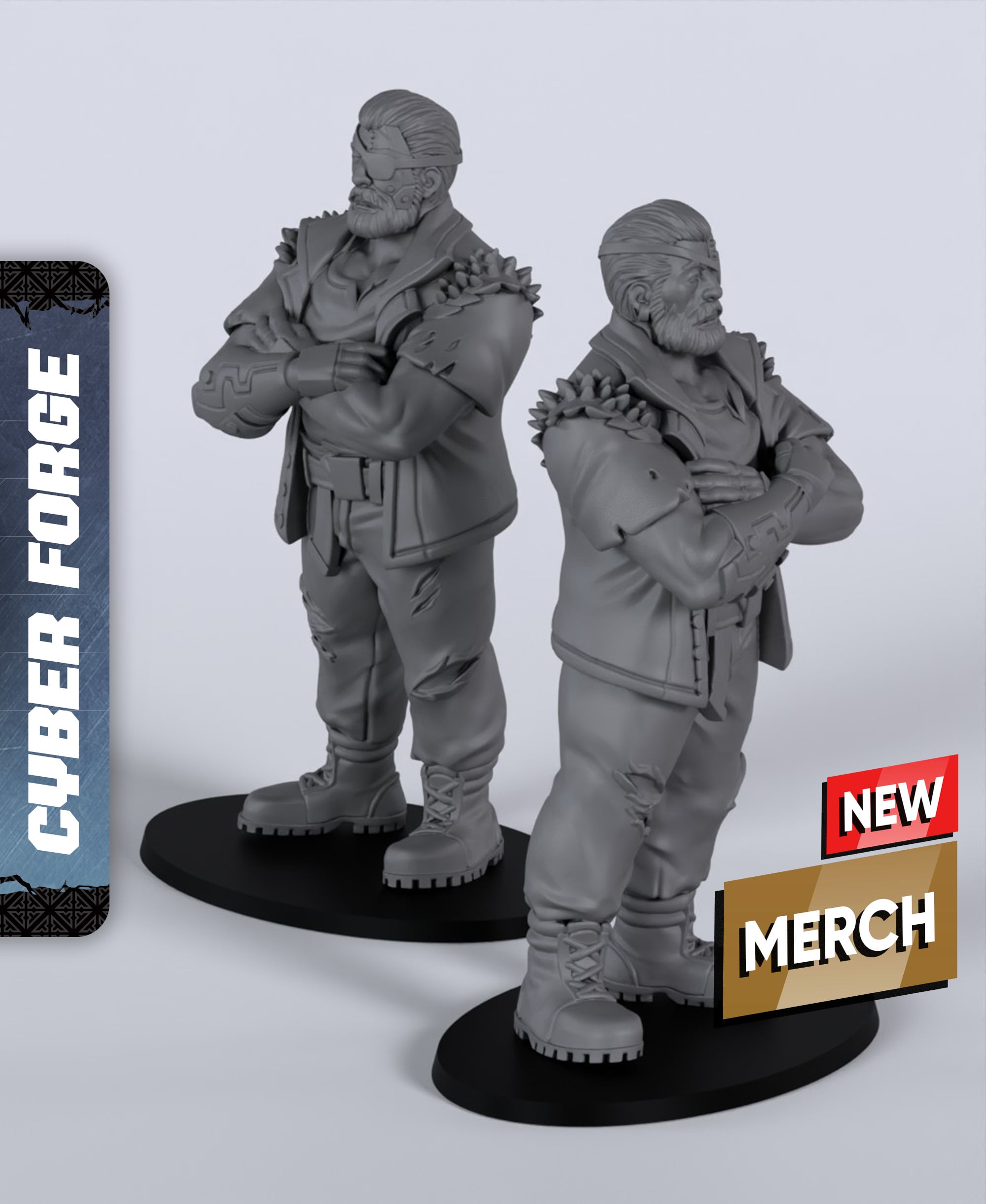 Bouncer - With Free Cyberpunk Warhammer - 40k Sci-Fi Gift Ideas for RPG and Wargamers 3d model