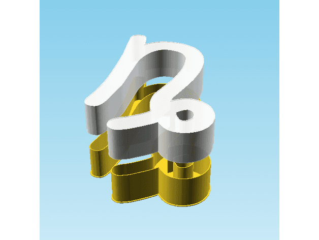 Capricorn symbol, nestable box (v2) 3d model