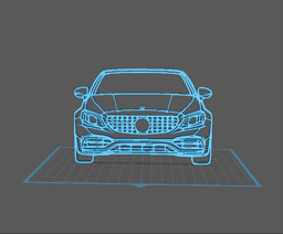 Mercedes - C63 AMG Wall Art 3d model