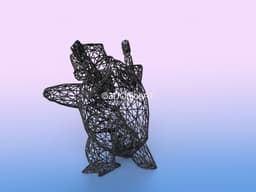 #009 Blastoise Pokemon Wiremon Figure 3d model