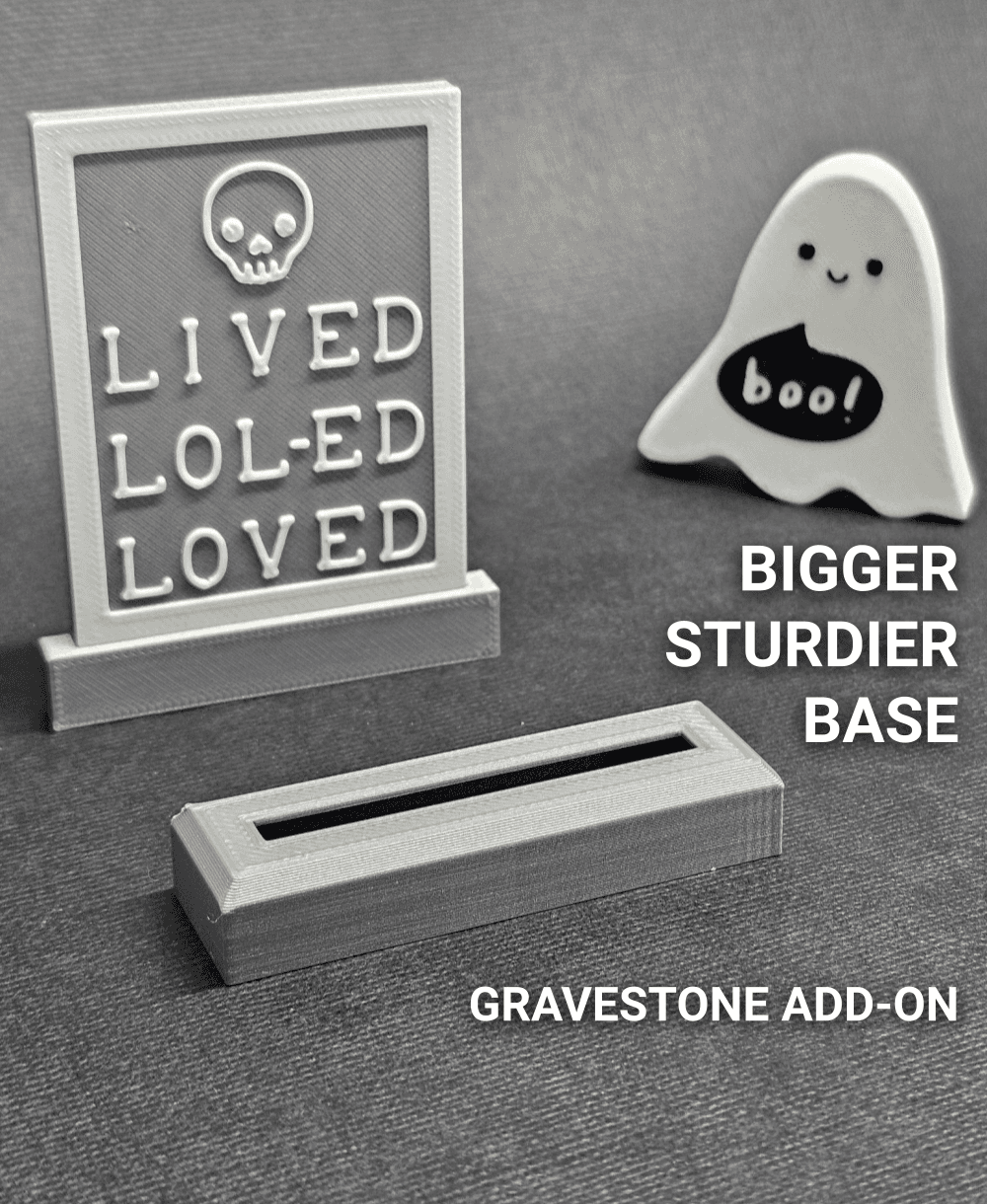 Bigger Sturdier Base Add-On for Freestanding Halloween Gravestone Table Decor 3d model