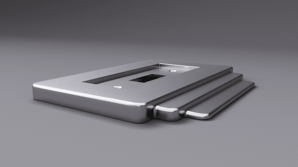 Art Deco Light Switch Plate 3d model