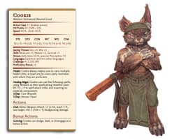 Cookie - Hunting Party - PRESUPPORTED - Illustrated and Stats - 32mm scale 3d model